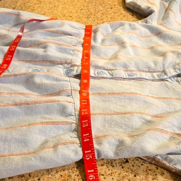 Old Navy Waist Defined Striped Shirt Dress 3/4 Sleeve Women size M - Picture 14 of 15